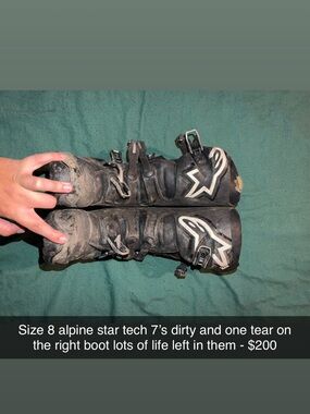 Alpinestars Black Motocross Boots